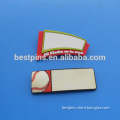 promotional soft pvc eco-friendly name badge with baseball team